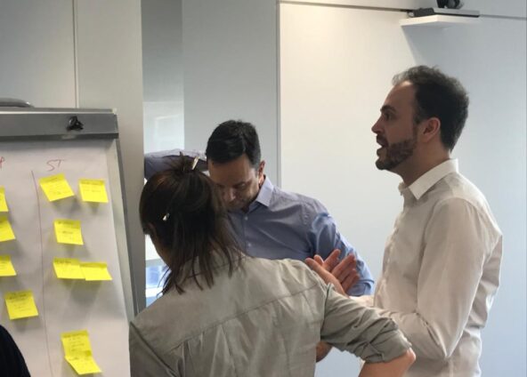 Javier Juri en una sesión de coaching